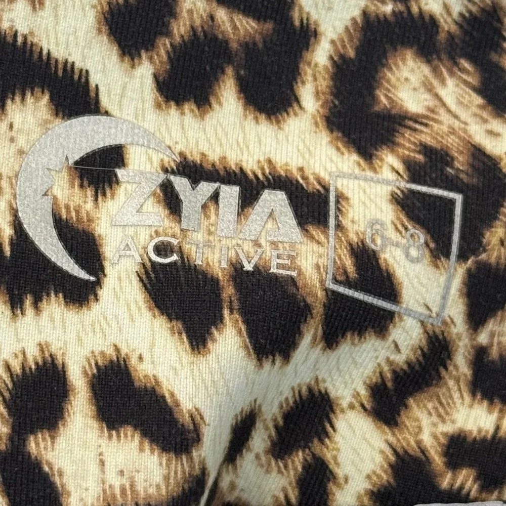 ZYIA Active‎ Leopard Print High Waisted Athletic Leggings Women's Size 6-8